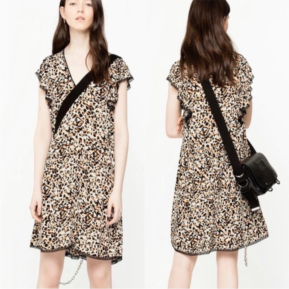 Zadig & Volitare Ringo Leo Crinkle Dress Size Small